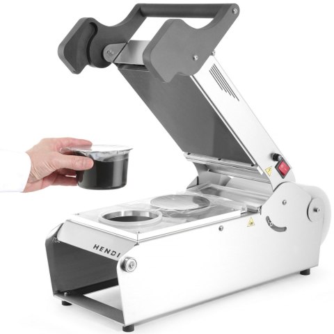 Zgrzewarka do pojemników tacek obiadowych na wynos + matryca 700 W - Hendi 976722 Zgrzewarka do pojemników tacek obiadowych na wynos + matryca 700 W - Hendi 976722