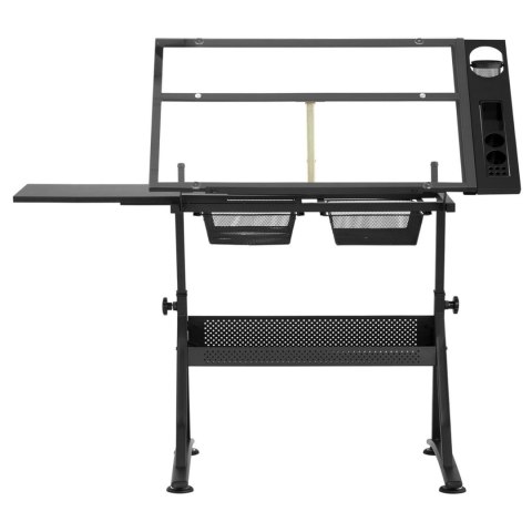 Biurko stół kreślarski szklany z szufladami do rysowania szkicowania 120x60 cm Biurko stół kreślarski szklany z szufladami do rysowania szkicowania 120x60 cm