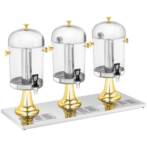 Dyspenser dozownik chłodzący bufetowy do soków napojów potrójny 3 x 8 l Dyspenser dozownik chłodzący bufetowy do soków napojów potrójny 3 x 8 l