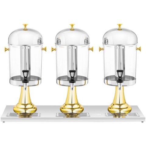 Dyspenser dozownik chłodzący bufetowy do soków napojów potrójny 3 x 8 l Dyspenser dozownik chłodzący bufetowy do soków napojów potrójny 3 x 8 l