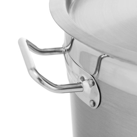 Garnek stalowy duży z pokrywką grubym dnem do kuchenki indukcyjnej gazowej halogenowej 33 l Garnek stalowy duży z pokrywką grubym dnem do kuchenki indukcyjnej gazowej halogenowej 33 l