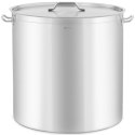 Garnek stalowy z pokrywką miarką do kuchenki indukcyjnej gazowej elektrycznej 170 l Garnek stalowy z pokrywką miarką do kuchenki indukcyjnej gazowej elektrycznej 170 l
