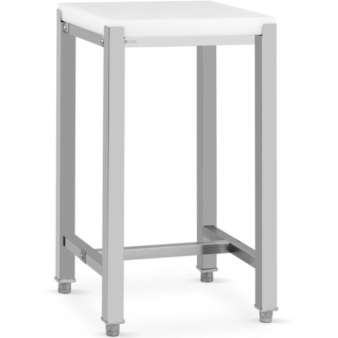 Kloc masarski rozbiorowy z polietylenu na stalowej podstawie 40 x 50 x 86.5 cm Kloc masarski rozbiorowy z polietylenu na stalowej podstawie 40 x 50 x 86.5 cm