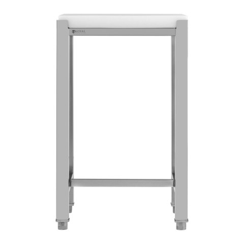 Kloc masarski rozbiorowy z polietylenu na stalowej podstawie 40 x 50 x 86.5 cm Kloc masarski rozbiorowy z polietylenu na stalowej podstawie 40 x 50 x 86.5 cm