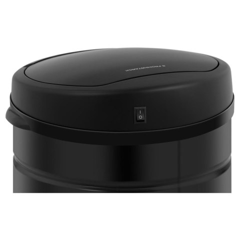 Kosz na śmieci automatyczny bezdotykowy z pojemnikiem i czujnikiem ruchu zasięg 30 cm 50 l CZARNY Kosz na śmieci automatyczny bezdotykowy z pojemnikiem i czujnikiem ruchu zasięg 30 cm 50 l CZARNY