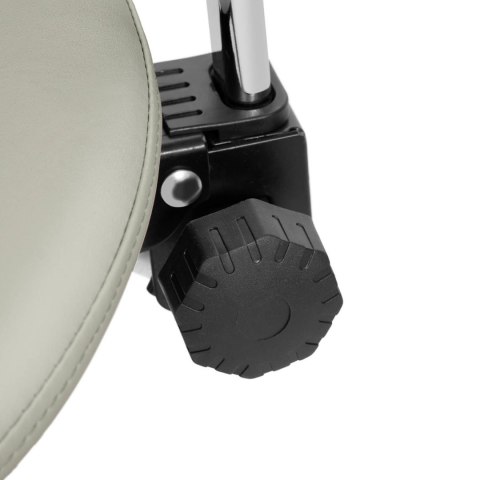 Krzesło kosmetyczne siodłowe z oparciem obrotowe regulowane MANNHEIM GREY szare Krzesło kosmetyczne siodłowe z oparciem obrotowe regulowane MANNHEIM GREY szare