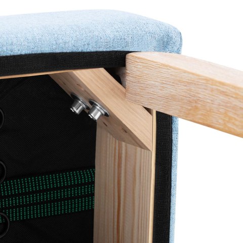 Krzesło tapicerowane do jadalni salonu 2 szt. NIEBIESKIE Krzesło tapicerowane do jadalni salonu 2 szt. NIEBIESKIE