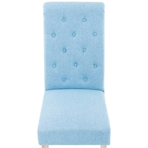 Krzesło tapicerowane do jadalni salonu 2 szt. NIEBIESKIE Krzesło tapicerowane do jadalni salonu 2 szt. NIEBIESKIE