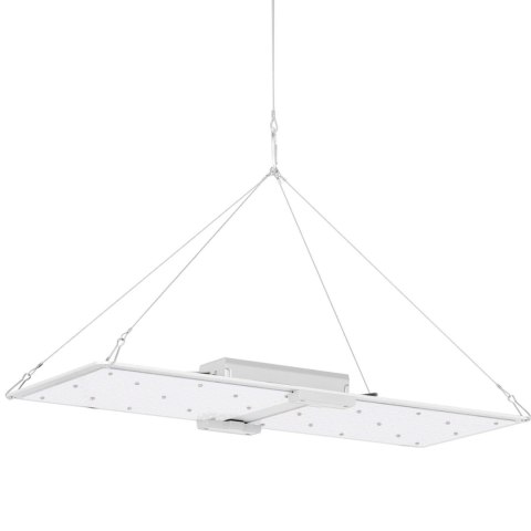 Lampa do uprawy wzrostu roślin pełne spektrum 60 x 24 cm 468 LED 220 W srebrna Lampa do uprawy wzrostu roślin pełne spektrum 60 x 24 cm 468 LED 220 W srebrna
