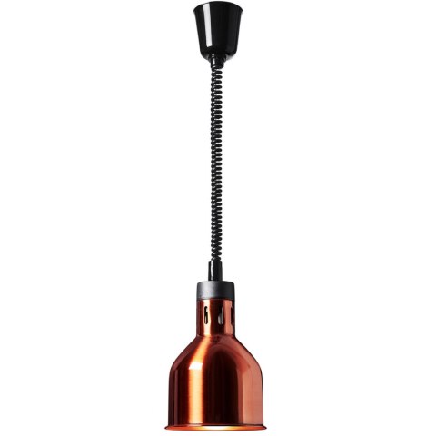 Lampa grzewcza do potraw na podczerwień IR wisząca mosiądz śr. 17.5 cm 250 W Lampa grzewcza do potraw na podczerwień IR wisząca mosiądz śr. 17.5 cm 250 W