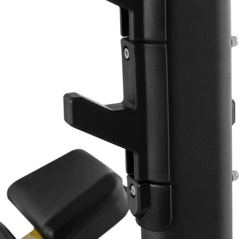 Ławka ławeczka treningowa skośna pod sztangę do wyciskania głową w górę czarno-żółta Ławka ławeczka treningowa skośna pod sztangę do wyciskania głową w górę czarno-żółta