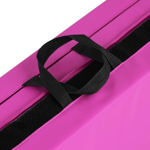 Mata materac gimnastyczny rehabilitacyjny składany 200 x 100 x 5 cm różowy Mata materac gimnastyczny rehabilitacyjny składany 200 x 100 x 5 cm różowy