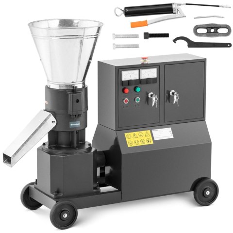 Peleciarka granulator maszyna do pelletu trocin paszy mobilna 7.5 kW 400 V 300 kg/h śr. 200 mm Peleciarka granulator maszyna do pelletu trocin paszy mobilna 7.5 kW 400 V 300 kg/h śr. 200 mm