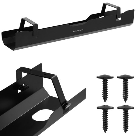 Półka maskownica organizer na kable pod biurko 600x135x108 mm CZARNA Półka maskownica organizer na kable pod biurko 600x135x108 mm CZARNA