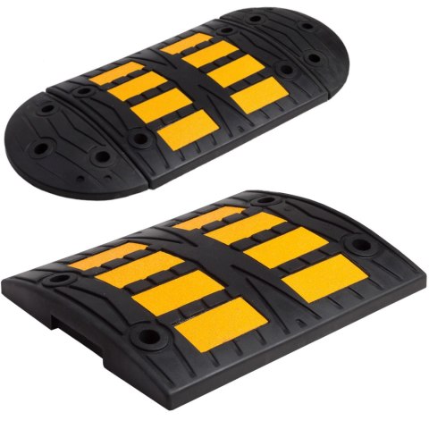 Próg podrzutowy zwalniający gumowy środkowy szer. 480x395x60mm Próg podrzutowy zwalniający gumowy środkowy szer. 480x395x60mm