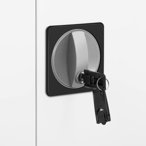 Szafka metalowa biurowa na dokumenty akta z zamkiem na klucz 2-półkowa BIAŁA Szafka metalowa biurowa na dokumenty akta z zamkiem na klucz 2-półkowa BIAŁA