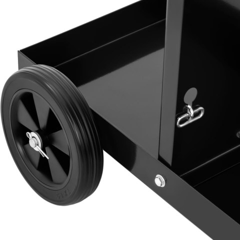 Wózek spawalniczy warsztatowy z miejscem na butlę gazową 3 półkami rączką do 80 kg Wózek spawalniczy warsztatowy z miejscem na butlę gazową 3 półkami rączką do 80 kg