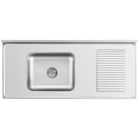 Zlew basen gastronomiczny jednokomorowy z szafką z drzwiami przesuwnymi lewy 140 x 60 x 94.5 cm Zlew basen gastronomiczny jednokomorowy z szafką z drzwiami przesuwnymi lewy 140 x 60 x 94.5 cm