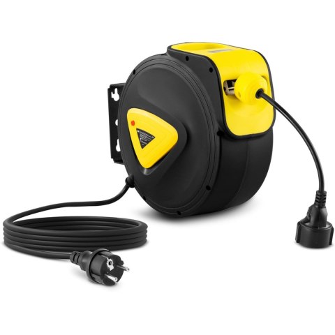 Automatyczny przedłużacz elektryczny na bębnie zwijaku 20 m + 3 m Automatyczny przedłużacz elektryczny na bębnie zwijaku 20 m + 3 m