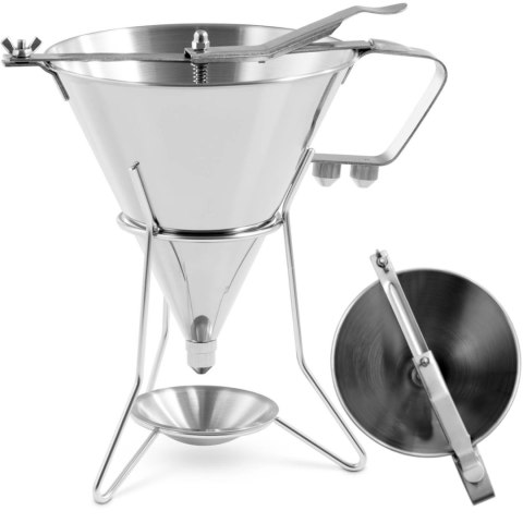Dozownik pistolet lejek do sosów polew ze stali nierdzewnej + stojak 3 dysze 1.8 l Dozownik pistolet lejek do sosów polew ze stali nierdzewnej + stojak 3 dysze 1.8 l