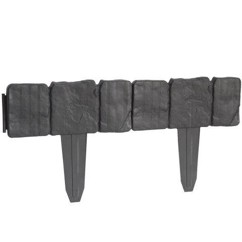 Palisada obrzeże do trawnika imitacja kamienia STONE 2.5m - szara Palisada obrzeże do trawnika imitacja kamienia STONE 2.5m - szara