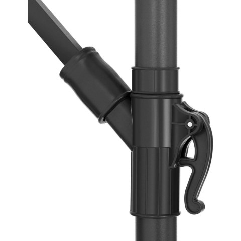 Parasol ogrodowy na wysięgniku okrągły uchylny śr. 300 cm czerwony Parasol ogrodowy na wysięgniku okrągły uchylny śr. 300 cm czerwony