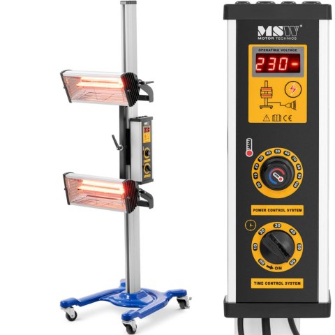 Promiennik podczerwieni warsztatowy lakierniczy do suszenia karoserii na statywie 2 x 1000 W Promiennik podczerwieni warsztatowy lakierniczy do suszenia karoserii na statywie 2 x 1000 W