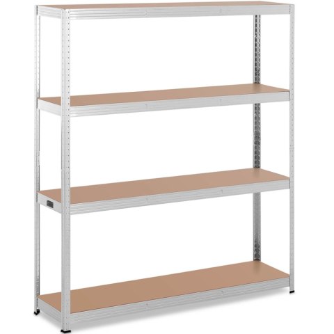 Regał magazynowy metalowy 4 półki 600 kg 160 x 40 x 180 cm szary Regał magazynowy metalowy 4 półki 600 kg 160 x 40 x 180 cm szary