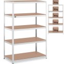 Regał magazynowy metalowy 5 półek 750 kg 120 x 60 x 180 cm szary