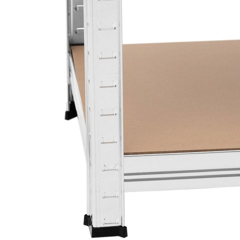 Regał magazynowy metalowy 5 półek 875 kg 90 x 30 x 180 cm szary 2 szt. Regał magazynowy metalowy 5 półek 875 kg 90 x 30 x 180 cm szary 2 szt.