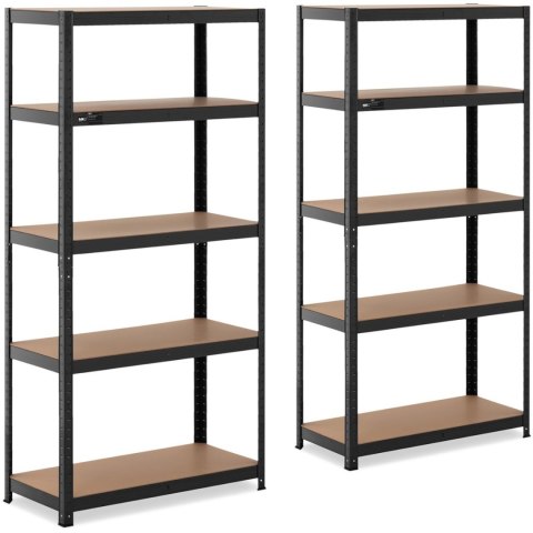Regał magazynowy metalowy 5 półek 875 kg 90 x 40 x 180 cm szaroniebieski 2 szt. Regał magazynowy metalowy 5 półek 875 kg 90 x 40 x 180 cm szaroniebieski 2 szt.