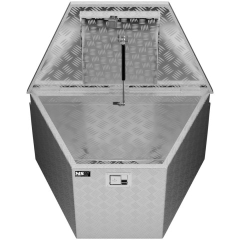 Skrzynia narzędziowa transportowa aluminiowa zamykana na klucz 150 l 81.5 x 47.5 x 46 cm Skrzynia narzędziowa transportowa aluminiowa zamykana na klucz 150 l 81.5 x 47.5 x 46 cm