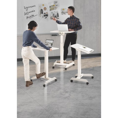 Stolik stojak pod laptopa odchylany regulowany na kółkach 60 x 52 cm 760 - 1130 mm Stolik stojak pod laptopa odchylany regulowany na kółkach 60 x 52 cm 760 - 1130 mm