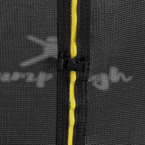 Trampolina ogrodowa z siatką i osłoną na sprężyny śr. 305 cm do 100 kg czarno-szara Trampolina ogrodowa z siatką i osłoną na sprężyny śr. 305 cm do 100 kg czarno-szara