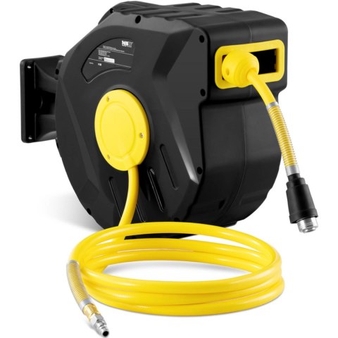 Wąż przewód pneumatyczny ciśnieniowy zwijany na bębnie automatycznym 18 bar 20 m + 3 m Wąż przewód pneumatyczny ciśnieniowy zwijany na bębnie automatycznym 18 bar 20 m + 3 m