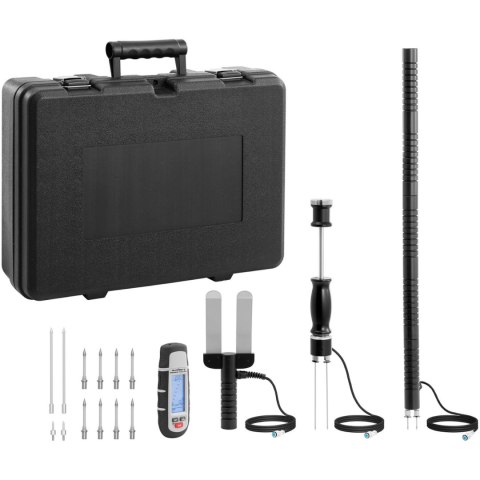 Wilgotnościomierz miernik wilgotności do materiałów budowlanych LCD 1-75% ZESTAW Wilgotnościomierz miernik wilgotności do materiałów budowlanych LCD 1-75% ZESTAW