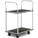 Wózek półkowy transportowy z uchwytami 2 półki do 120 kg 72 x 43 cm Wózek półkowy transportowy z uchwytami 2 półki do 120 kg 72 x 43 cm
