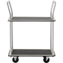 Wózek półkowy transportowy z uchwytami 2 półki do 120 kg 72 x 43 cm Wózek półkowy transportowy z uchwytami 2 półki do 120 kg 72 x 43 cm