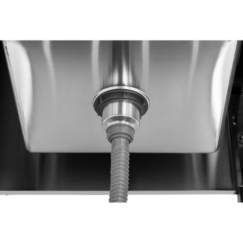 Zlew basen gastronomiczny jednokomorowy z półką i rantem prawy 120 x 60 x 94,5 cm Zlew basen gastronomiczny jednokomorowy z półką i rantem prawy 120 x 60 x 94,5 cm