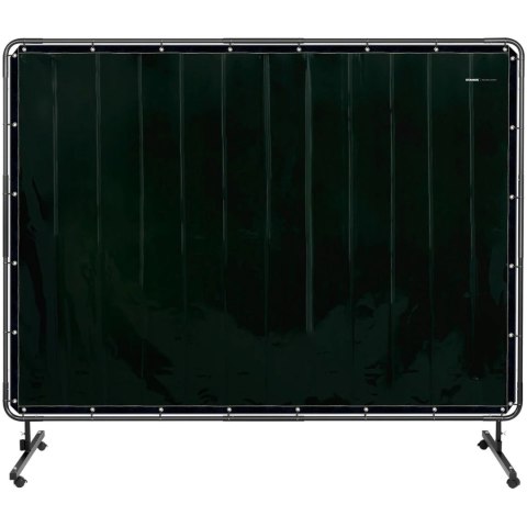 Ekran kurtyna spawalnicza ochronna z ramą na kółkach 240 x 180 cm - czarna Ekran kurtyna spawalnicza ochronna z ramą na kółkach 240 x 180 cm - czarna