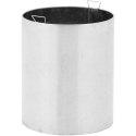 Kosz na odpady śmieci miejski zewnętrzny okrągły z daszkiem 23 l STAL srebrny Kosz na odpady śmieci miejski zewnętrzny okrągły z daszkiem 23 l STAL srebrny