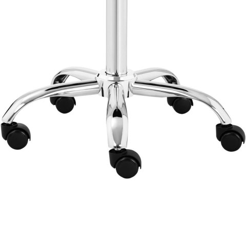 Krzesło kosmetyczne siodłowe na kółkach Hamburg do 150 kg białe Krzesło kosmetyczne siodłowe na kółkach Hamburg do 150 kg białe