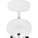 Krzesło kosmetyczne siodłowe na kółkach Hamburg do 150 kg białe Krzesło kosmetyczne siodłowe na kółkach Hamburg do 150 kg białe