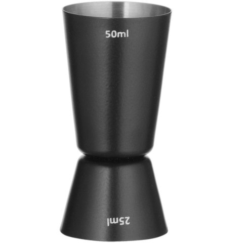 Miara barmańska dwustronna do drinków koktajli 25 ml 50 ml - czarna Miara barmańska dwustronna do drinków koktajli 25 ml 50 ml - czarna