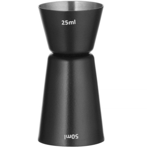 Miara barmańska dwustronna do drinków koktajli 25 ml 50 ml - czarna Miara barmańska dwustronna do drinków koktajli 25 ml 50 ml - czarna