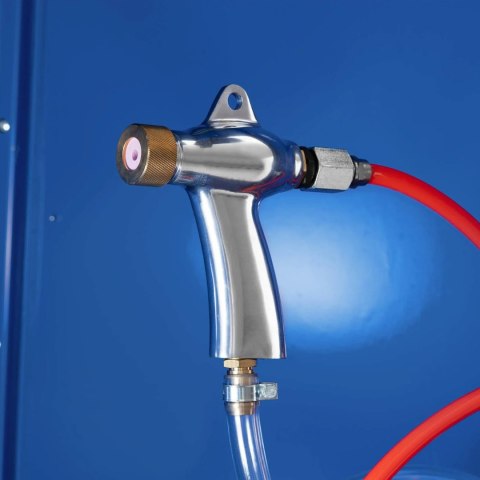 Piaskarka kabinowa ciśnieniowa z oświetleniem i pedałem nożnym 990 l - zestaw Piaskarka kabinowa ciśnieniowa z oświetleniem i pedałem nożnym 990 l - zestaw