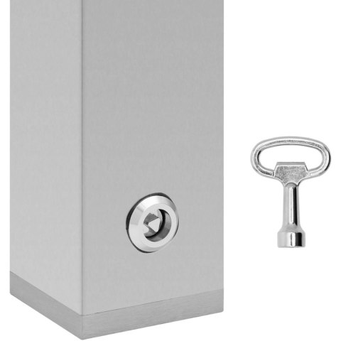 Popielnica popielniczka ścienna zewnętrzna zamykana 2 l - srebrna Popielnica popielniczka ścienna zewnętrzna zamykana 2 l - srebrna