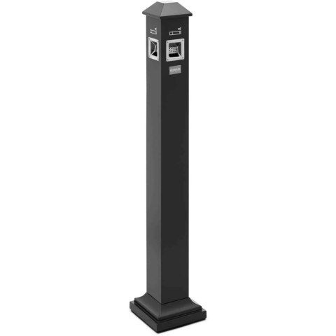 Popielnica popielniczka wolnostojąca zamykana z żelaza 3.5 l - ciemnoszara Popielnica popielniczka wolnostojąca zamykana z żelaza 3.5 l - ciemnoszara