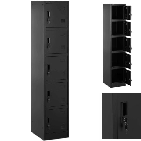 Szafa skrytkowa metalowa socjalna zamykana na klucz - 5 skrytek Szafa skrytkowa metalowa socjalna zamykana na klucz - 5 skrytek