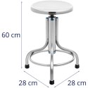 Taboret stołek laboratoryjny warsztatowy ze stali nierdzewnej 45-60 cm do 150 kg Taboret stołek laboratoryjny warsztatowy ze stali nierdzewnej 45-60 cm do 150 kg
